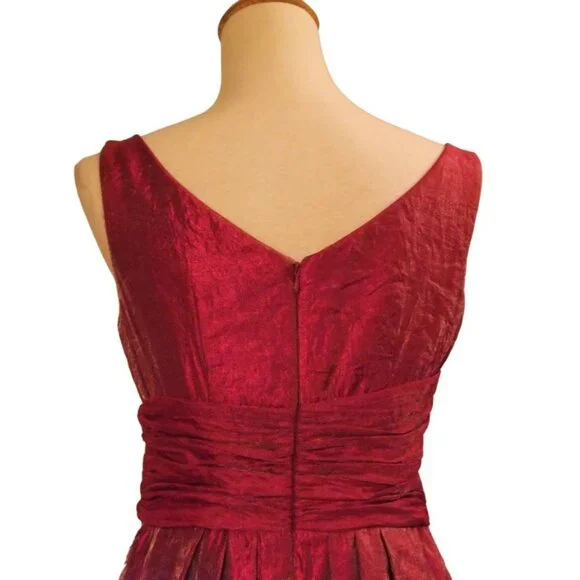 🆕MAX & CLEO (BCBG Max Azria) Bubble Hem Shimmer Metallic Pink Dress 6 - Picture 6 of 11